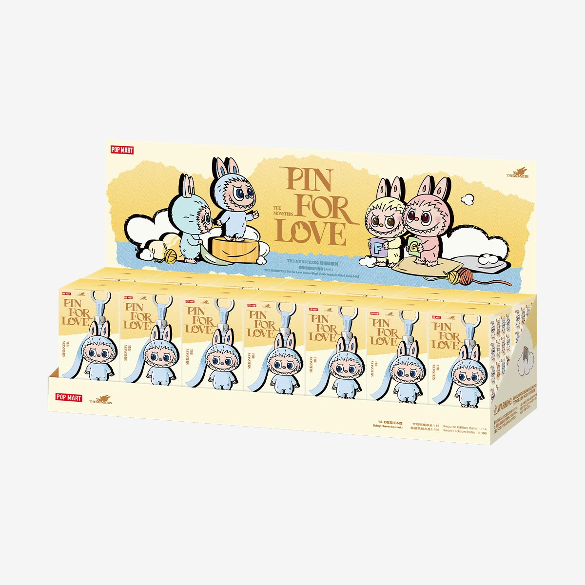 THE MONSTER PIN FOR LOVE SERIES - Vinyl Plush Pendant blind box (A-M)